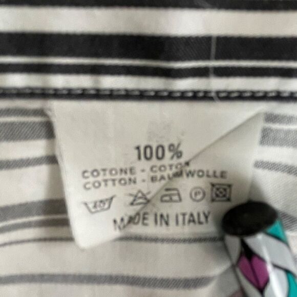 Etro Milano Button-Up Shirt Mens Size 42 (Medium) Multicolor Striped Italy - Picture 8 of 10